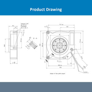 For RL90-18/00 115VAC 19.5W 2.3A 2550RPM 42m3/h <b>Air</b> Purifier HVAC Centrifugal <b>Cooling</b> <b>Fan</b> Plastic Free Standing OEM/ODM - Product Image 4