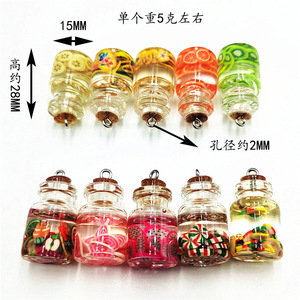 Mini abalorios creativos con diseño de comida en colores variados para llaveros, pendientes, pulseras, collares y colgantes, ideales para regalo. - Product Image 3