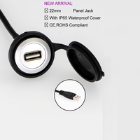 Conector USB de 22 mm 2.0 Hembra a Macho con Cable de 60 cm, con/sin Cubierta