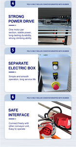 Trasportatore tecnico a 90 ° tavolo elettrico curvo sopraelevato carrello trasporto a rulli flessibili trasportatori a rulli flessibili - Product Image 5