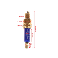 TCYATO Bougie d'allumage de moto à 3 électrodes de remplacement pour GY6 50cc 70cc 90cc 110cc 125cc 150cc cyclomoteur Scooter