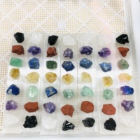 Dalle de pierres de cristal de guérison naturelle Bâtons de sélénite brut marocain Plaque de charge pour la décoration
