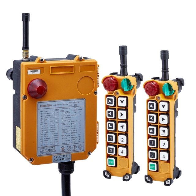 TELEcontrol F24-10S Industrial Universal Wireless Remote Control Control with 2 Transmitter and 1 Receiver