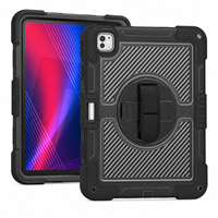 Coque de tablette robuste en PC et silicone pour usage professionnel, vente en gros OEM, avec rotation à 360° °   Support de poignet avec béquille pour iPad Pro 13
