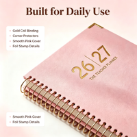 Agenda personnalisé 2026-2027 à spirale, couverture rigide, logo doré, 365 jours, journal quotidien, hebdomadaire, mensuel, planificateur de budget, mariage, format A5 JAME
