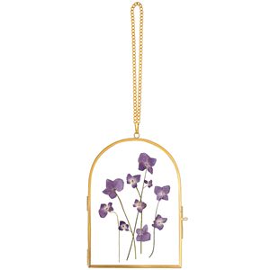 Nửa Thông Tư Trang Trí Nội Thất Vàng Handmade Độc Đáo Đôi Kính Hình Ảnh Khung Kính Ép Hoa Khung Cho Ép Hoa - Product Image 6