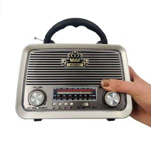 <span class=keywords><strong>Radio</strong></span> Retro Clásica FM/AM/SW, Receptor de <span class=keywords><strong>Radio</strong></span>, Altavoz, Reproductor de Música MP3, USB/Tarjeta TF/AUX, Batería Recargable - Product Image 5