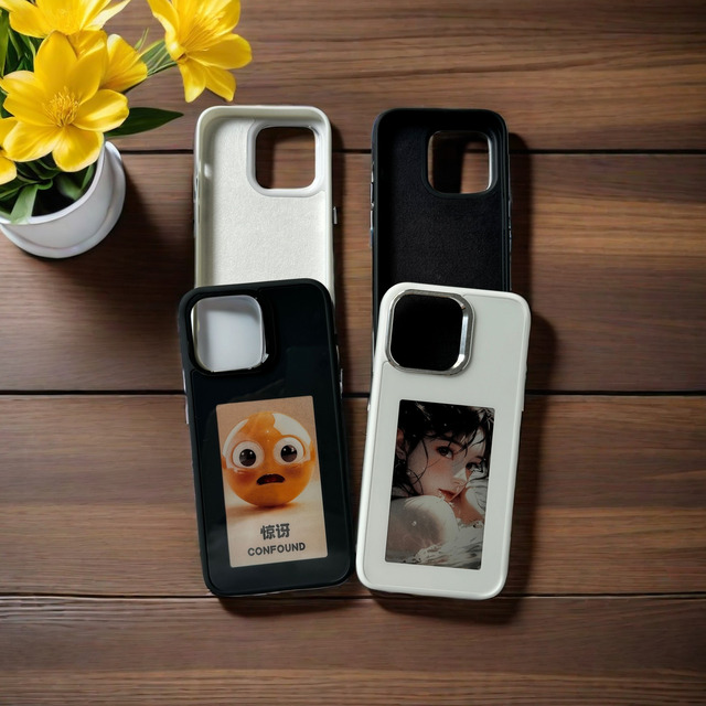 3.7 Inch HD Smart NFC E Ink Phone Case for 12/13/14/15 Pro Max DIY Mobile Cell Phone Case