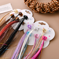 Pinces à cheveux tressées en forme de cœur papillon pour enfants, épingles à cheveux dreadlocks colorées, accessoires de coiffure pour spectacles sur scène