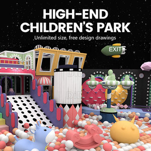 Aire de jeux intérieure néon pour enfants, équipement de jeu souple personnalisé avec toboggan LED par Didi Amusement - Product Image 3