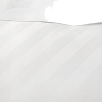 Parure de lit de luxe en satin rayé blanc 100% coton 300TC, douce et respirante, taille King, qualité hôtelière