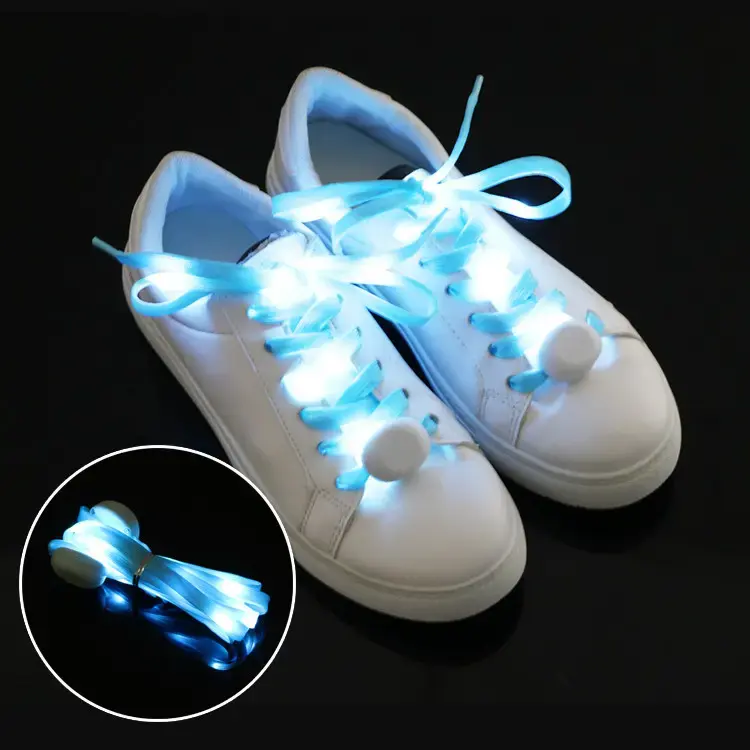 LC Factory Wholesale Led Luminous Shoelaces For Night Running Fluorescent Night Running Sports And Luminous Shoelaces