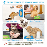 Tapis de léchage en silicone sans BPA pour animaux de compagnie avec spatule et brosse, gamelle anti-anxiété pour chiens et chats, pour soulager l'ennui - Vente en gros
