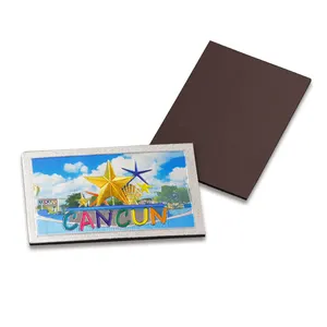 Messico italia Cancun Souvenir in alluminio per personalizzare forma formato stagnola Souvenir magnete da frigo