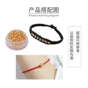 ลูกปัดชุบทองทรงกลมแบบกระจาย สำหรับทำเครื่องประดับ DIY สีทอง 18K ผลิตที่เมืองอี้หวู่ ฤดูใบไม้ร่วง 2022 - Product Image 2