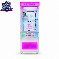 Machine à griffes commerciale à monnayeur, jeu d'arcade avec éclairage LED, machine à prix pour peluches et jouets, pour centres commerciaux, vente en gros