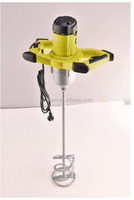 TOLHIT Portable 1800W énergie électrique mélangeur de ciment industriel bricolage 2 vitesses vitesse variable résistant à l'eau mélange de peinture pour béton