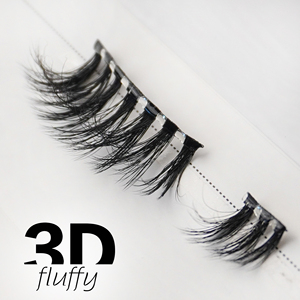 Press on Glue Free <strong>Half</strong> <strong>Lashes</strong> No Glue Needed Reusable Wispy Self Adhesive <strong>Lash</strong> Pre-Glued <strong>Half</strong> Strip <strong>Lashes</strong> Diy Extension - Product Image 5