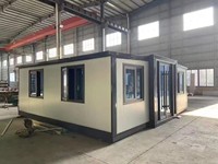 Conteneur mobile préfabriqué prêt à l'emploi de 40 pieds ou 20 pieds, maison extensible, appartement ou villa de 2 à 5 chambres, bureau rapide en acier