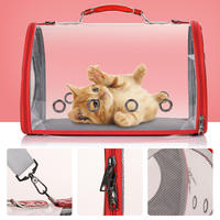 Sac de transport transparent pour chat résistant aux rayures, sac de voyage durable pour animaux de compagnie avec coussin moelleux