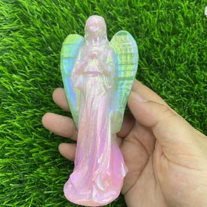 Wholesale 12cm Natural Stones Healing Gemstone Crystal Big Angels Carving Crafts Crystal <b>Gifts</b> Aura Crystal Angel - Product Image 3