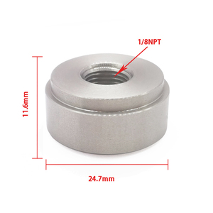 Raccord de soudure femelle 1/8 NPT en acier inoxydable usiné CNC, base de soudure ronde étagée pour fabrication de réservoirs, taille personnalisée disponible - Product Image 3