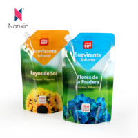 Gel douche shampoing vaisselle imprimé personnalisé 2L 3L 4L recharge de savon liquide Doypack pochette d'emballage pour détergent à lessive avec bec verseur