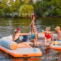 Plateforme aquatique gonflable personnalisée en PVC, canapé de loisirs, matelas flottant, lit, radeau, modèle d'amusement et de divertissement extérieur