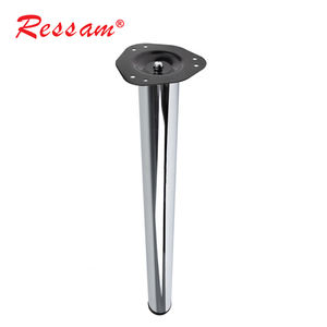 सुसम कार्यालय डेस्क पैर गोल टेप किए गए समायोज्य फर्नीचर पैरों के साथ स्टील टेबल पैर - Product Image 4