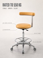Chaise de dentiste médicale en cuir PU, tabouret portable pour médecin