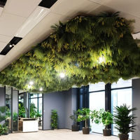 Panneaux de verdure artificielle en faux-bois, feuillage artificiel, herbe artificielle, feuillage de buis, mur végétal vert pour plafond, aspect réaliste et personnalisé
