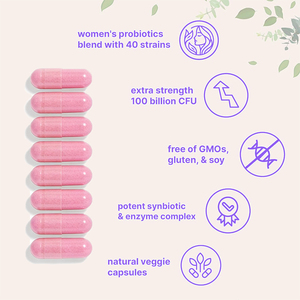 Capsule Probiotiche e Prebiotiche per Donne, Integratore Vaginale in Capsule Rosa, Capsule per Rassodamento Vaginale, Equilibrio del pH, 100 Miliardi - Product Image 3