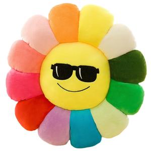 Karikatür renkli ayçiçeği bel yastığı yumuşak oyuncak özel Plushies Unisex peluş oyuncak yastık sandalye için - Product Image 1