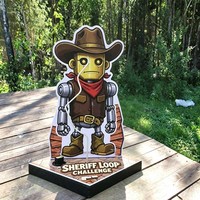 Machine de jeu de réflexe sur fil métallique Western Cowboy Shockwave, jeu de compétence et de réaction sur pied, marque Happy Hour pour événements et foires