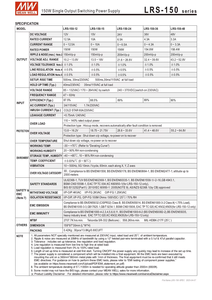 แหล่งจ่ายไฟ LRS 150 24 24V 6.5A 156W Mean Well SMPS แบบโลหะหุ้ม สำหรับแปลงไฟ AC เป็น DC สำหรับงานอุตสาหกรรมและงาน LED - Product Image 6