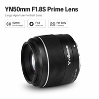 Objectif Yongnuo YN 50mm F1.8S pour appareil photo hybride APS-C à monture E, objectif à focale fixe autofocus en métal