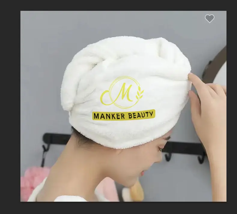 OEM özelleştirilmiş işlemeli Logo türban büküm saç havlu elastik kayış ile kadınlar için büyük saç havlu sargısı uyku