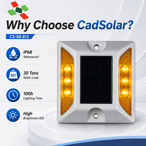 Dissuasore Stradale Solare in Alluminio con LED, Indicatore di Pavimentazione Impermeabile IP68 per Autostrade e <span class=keywords><strong>Parcheggi</strong></span>, MOQ 1 Pezzo - Product Image 6