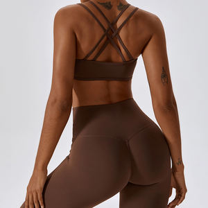 Gimnasio Mujeres <span class=keywords><strong>Push</strong></span> <span class=keywords><strong>up</strong></span> High Impact Cross Strappy Fitness Workout Yoga Crop Tops Gym Sports Bra - Product Image 2