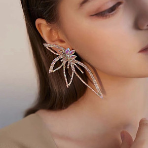 DAIHE ต่างหูเครื่องประดับแฟชั่น <span class=keywords><strong>Promare</strong></span>,ตุ้มหูพลอยเทียมแบบพูดเกินจริง - Product Image 2