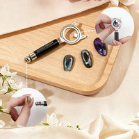 BQAN Outil magnétique professionnel pour ongles, bâtonnet magnétique double extrémité pour effet œil de chat et boule, pour manucure 3D, gel et nail art