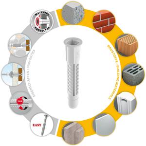 Fiche murale tout usage TOX Déco 8x49mm dans boîte ronde - Product Image 4