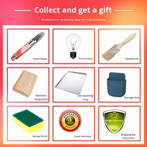 Máy nướng xúc xích tự động hoàn toàn bằng đá núi lửa, thép không gỉ, dành cho quầy bán đồ ăn vặt kiểu Đài Loan - Product Image 5