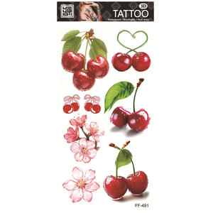 Vente chaude Noeud Papillon 3D Sexy Lèvres Rouges Autocollant De <span class=keywords><strong>Tatouage</strong></span> Temporaire Étanche Série De Fruits Cerise Corps Autocollant De <span class=keywords><strong>Tatouage</strong></span> - Product Image 5