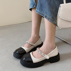 Elegantes Zapatos Mary Jane <span class=keywords><strong>de</strong></span> Suela Gruesa para Mujer, Nuevos Mocasines Negros <span class=keywords><strong>de</strong></span> Estilo Británico con Punta Redonda, Transpirables para Verano 2024 - Product Image 2