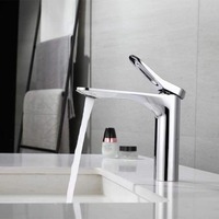 Robinet de lavabo moderne minimaliste à poignée unique avec cartouche céramique, eau froide et chaude, finition or brossé et gris anthracite