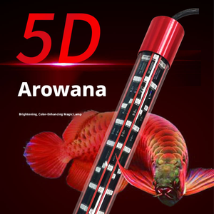 Lámpara de acuario acrílica 5D de color especial para peces dragón, 5 filas de luces LED, iluminación ultra gran angular de 240 grados, para peces rojos - Product Image 2