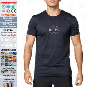 Vente en gros en vrac T-shirts d'été en coton à manches courtes pour hommes Nouvelle chemise personnalisée de couleur unie à bas <span class=keywords><strong>prix</strong></span> - Product Image 1