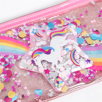 Trousse à crayons créative personnalisée en plastique souple 2026, étui à cosmétiques en PVC pailleté avec fermeture éclair