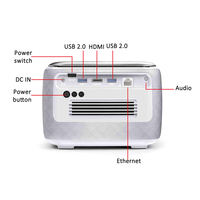 Portable Batterie Intégrée DLP LED 3D BT Smart Android 11 google TV 4k Home Cinéma Projecteur Sans Fil Mini Projecteur